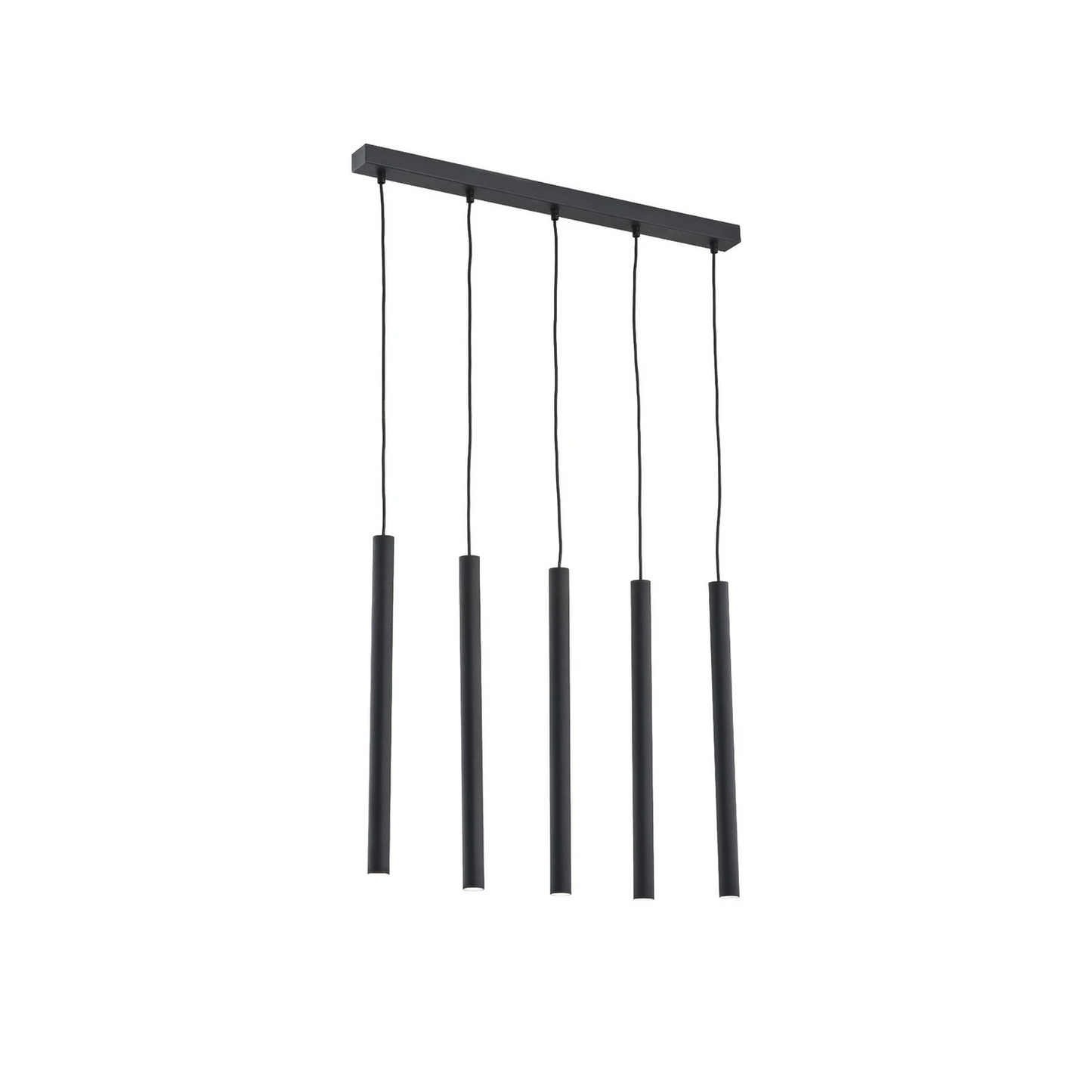 B-flokks Euluna Sone hengilampi, hengiskraut, tjaldhiminn, ferkantaður, 5 ljós, svartur