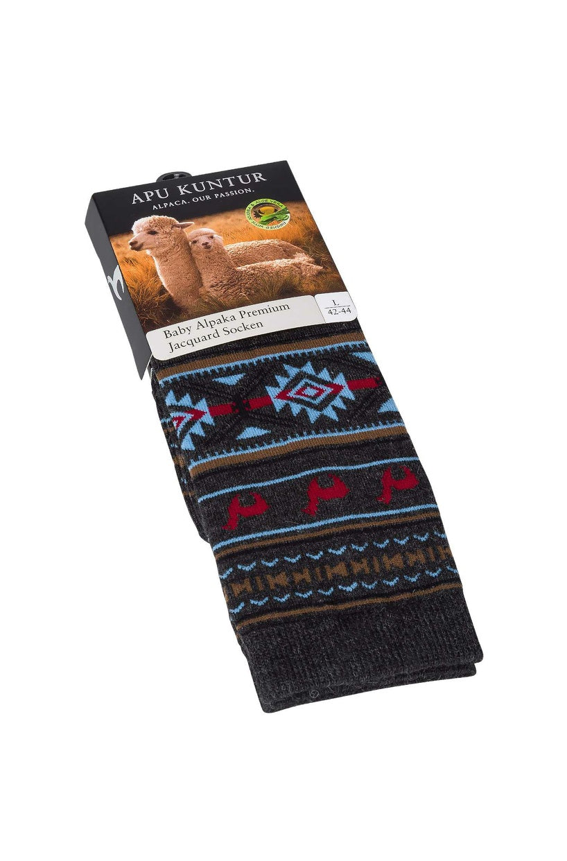 Apu Kuntur - Alpaca Jacquard Socks - Alpaca mix