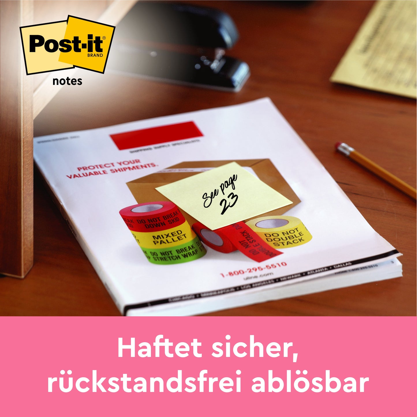 Post-it® Notes, Gelb, 101 mm x 101 mm, 200 Blatt/Block, 1 Block/Packung, 100% PEFC, SGSCH-PEFC-COC-110078 | Packung (1 Stück)
