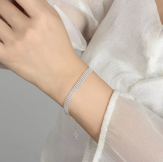 Bracelet made of 925 sterling silver, 15 + 5 cm