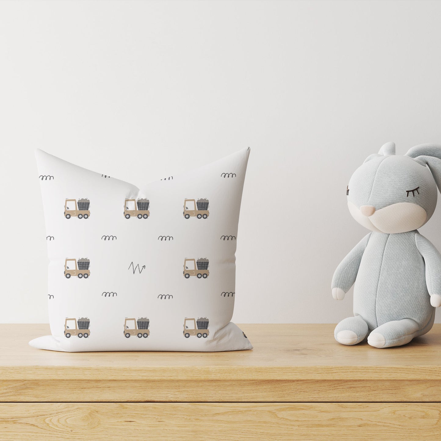 "Baufahrzeuge" Premium Kinder Dekokissen