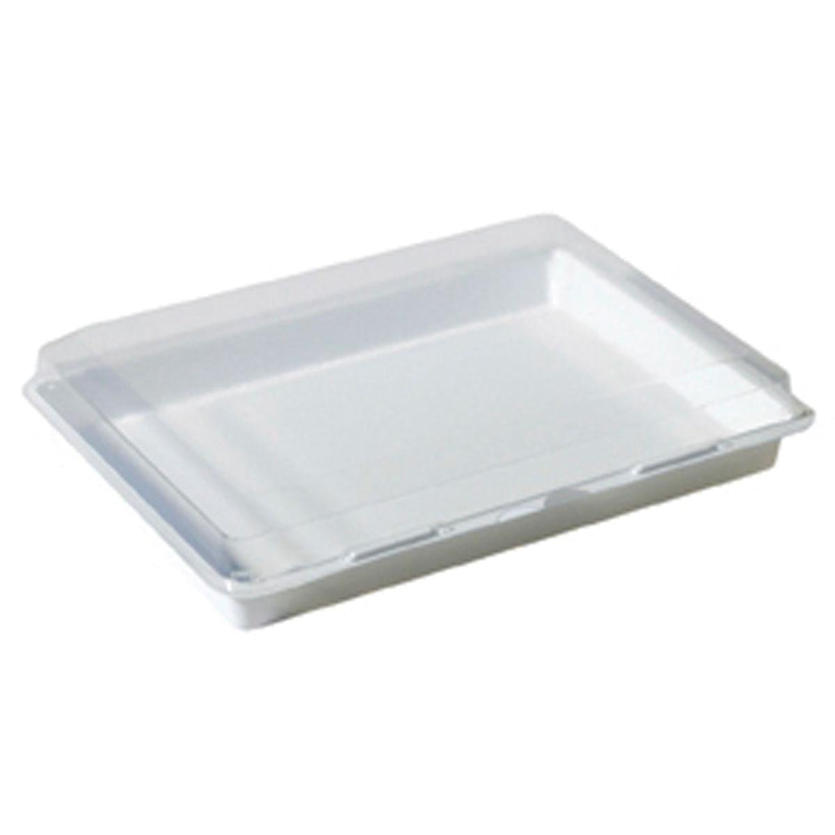 Lunchbox Weiß Transparent 338x250x63 mm - Praktische Aufbewahrung | Packung (100 Stück)