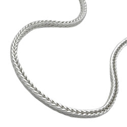 Keðja 1,5 mm refahalskeðja ferköntuð silfur 925 50 cm