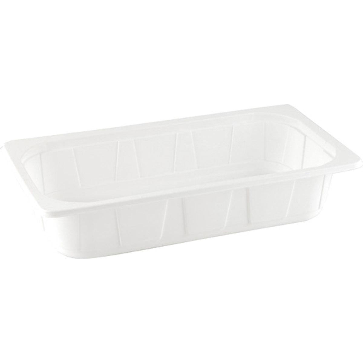 PP Schale 1/3 GN, Weiß, 325x176x65 mm - Ideal für Gastronomie | Packung (144 Stück)