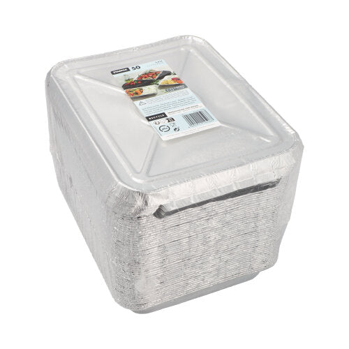 Starpak 50 Menüschalen + Deckel, Alu