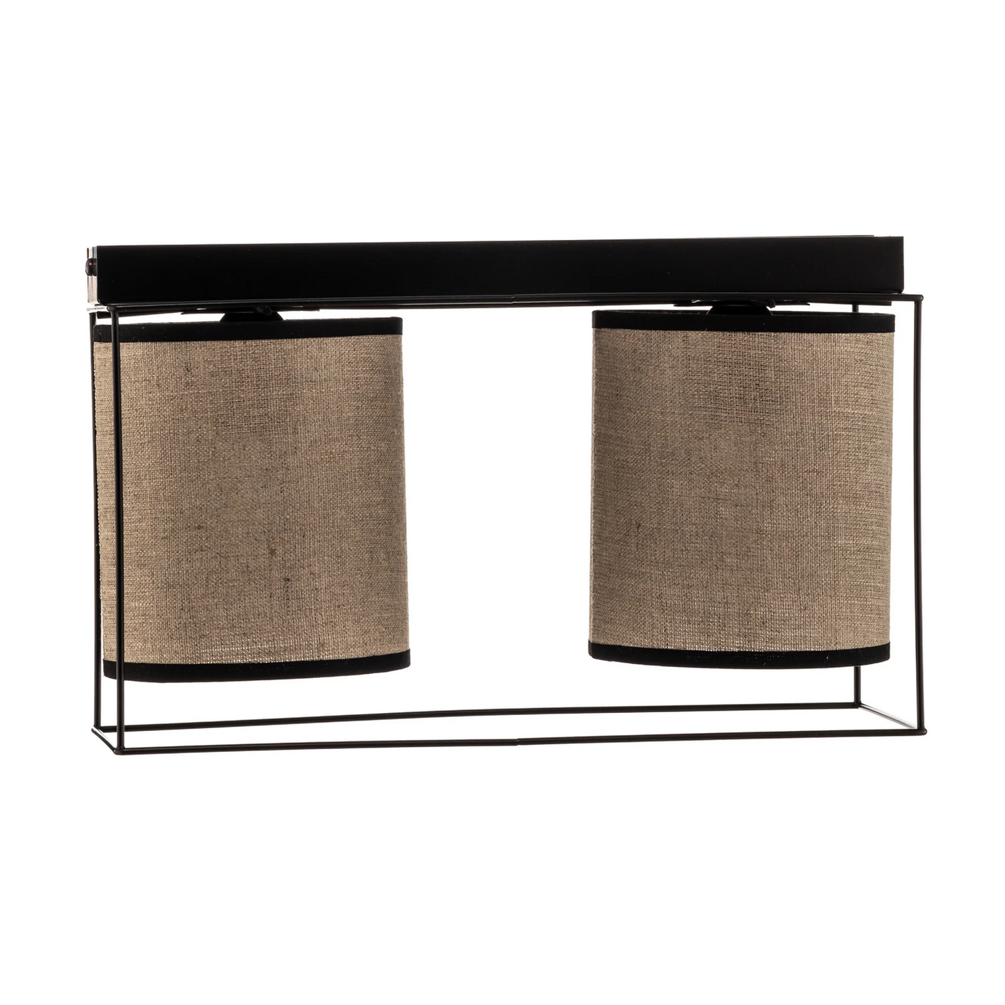 B-grade Britop Tubo ceiling light, fabric shade, beige, 2 lights