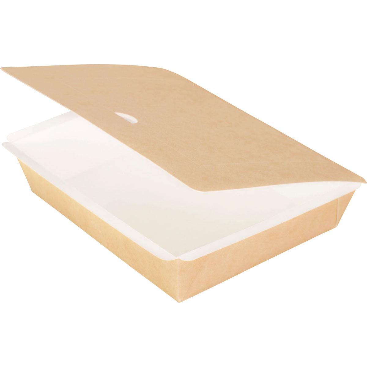 Pappbox, rechteckig, L Braun Karton/PE 195x165x45 | Packung (250 Stück)