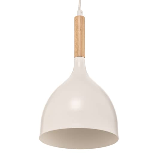B-stock Euluna hanging light Noak hanging lamp light lamp 4 bulbs. Long white wood natural