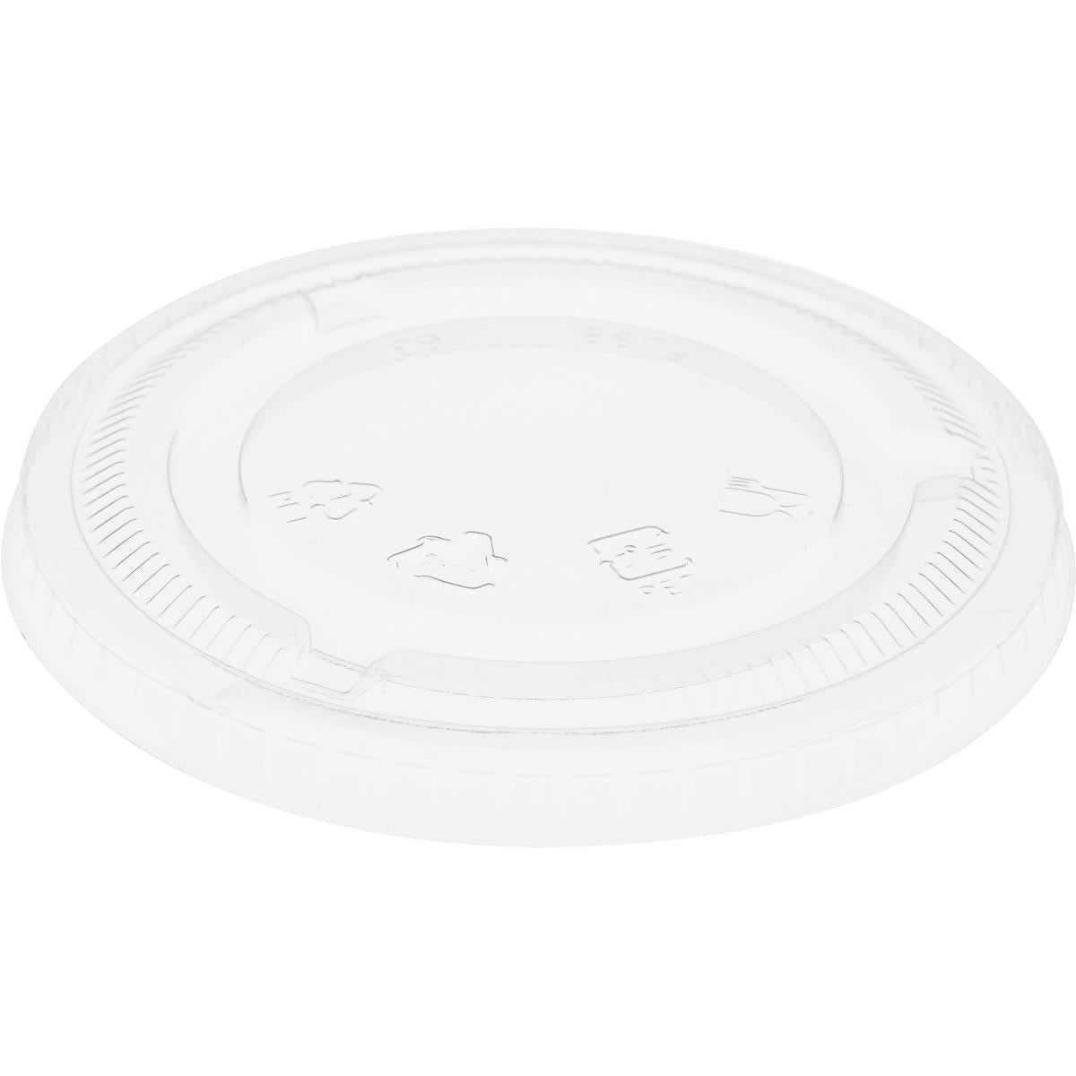 Flacher Deckel ohne Öffnung für 188004-6, rPET Transparent rPET | Packung (50 Stück)