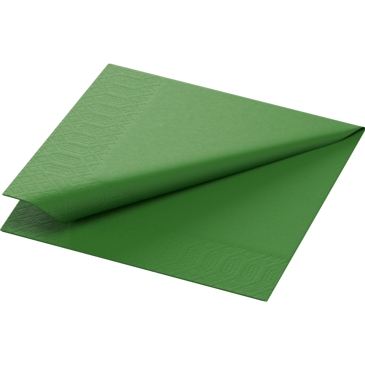 Zellt.-Servietten 24x24 cm, 3-lagig, grün | Packung (250 Servietten)