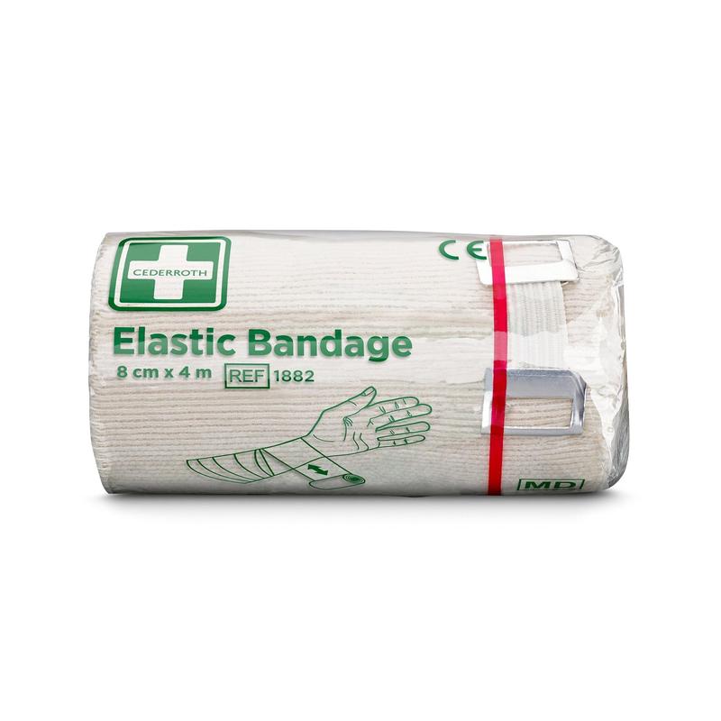 Elastische Binde 8 cm x ca 4 m mit Clip | Packung (1 Stück)