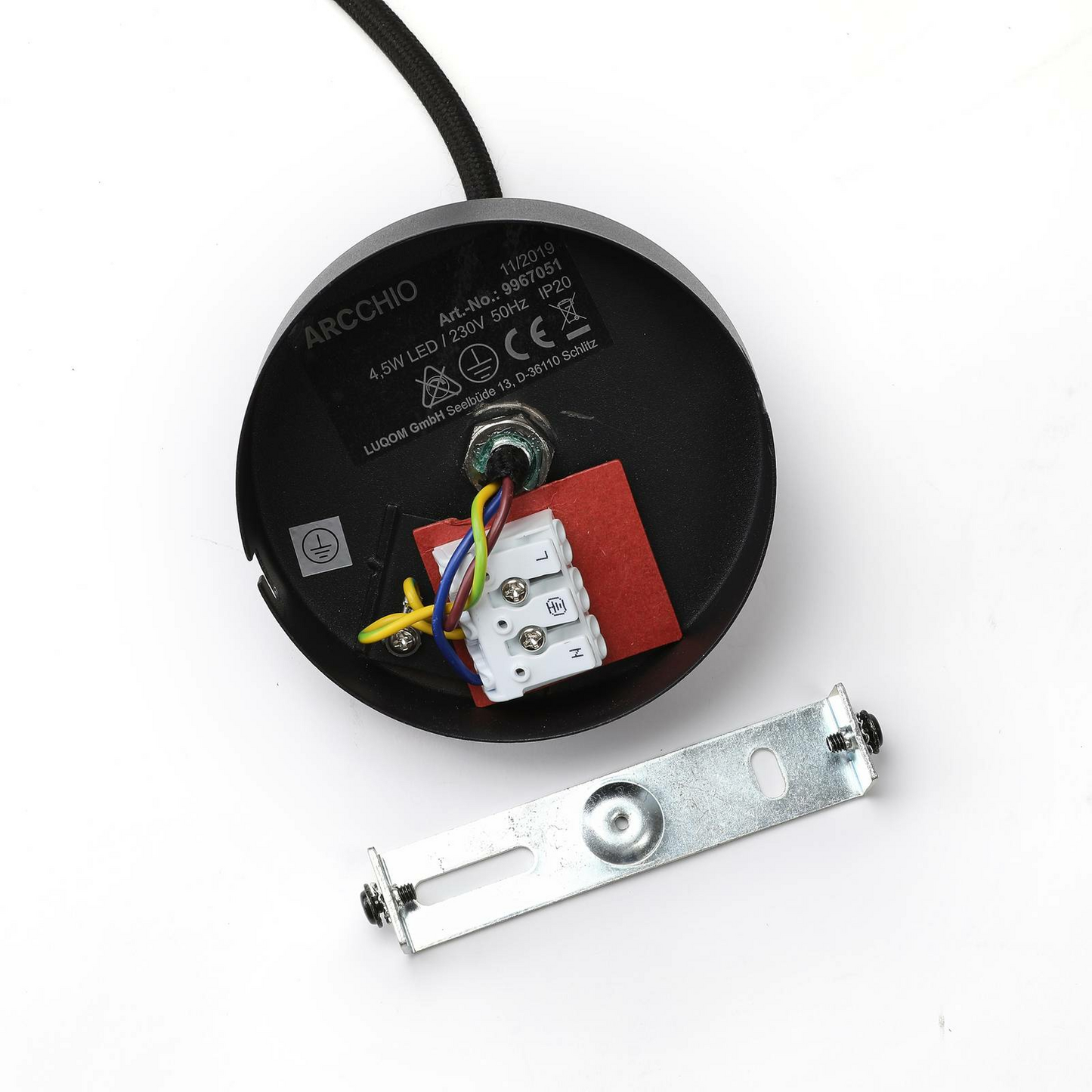 Arcchio Franka LED hengilampi í B-flokki, loftlampi, 1 ljós, svartur