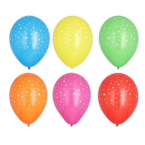 Discontinued item: PAPSTAR balloons Ø 29 cm, assorted colors "Stars", party decoration | bag (15 pieces)