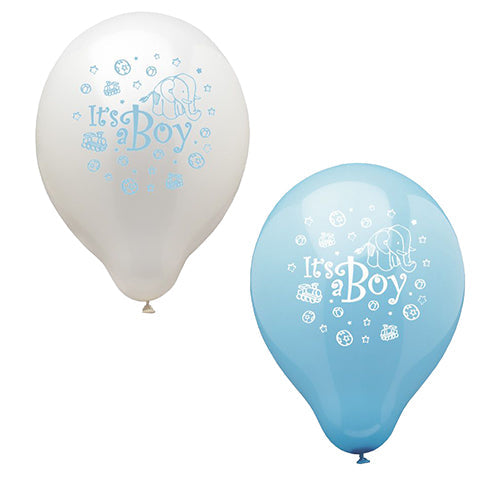 Auslaufartikel: PAPSTAR Luftballons "It's a boy", Ø 25 cm, ideal zur Geburt | Beutel (12 Stück)