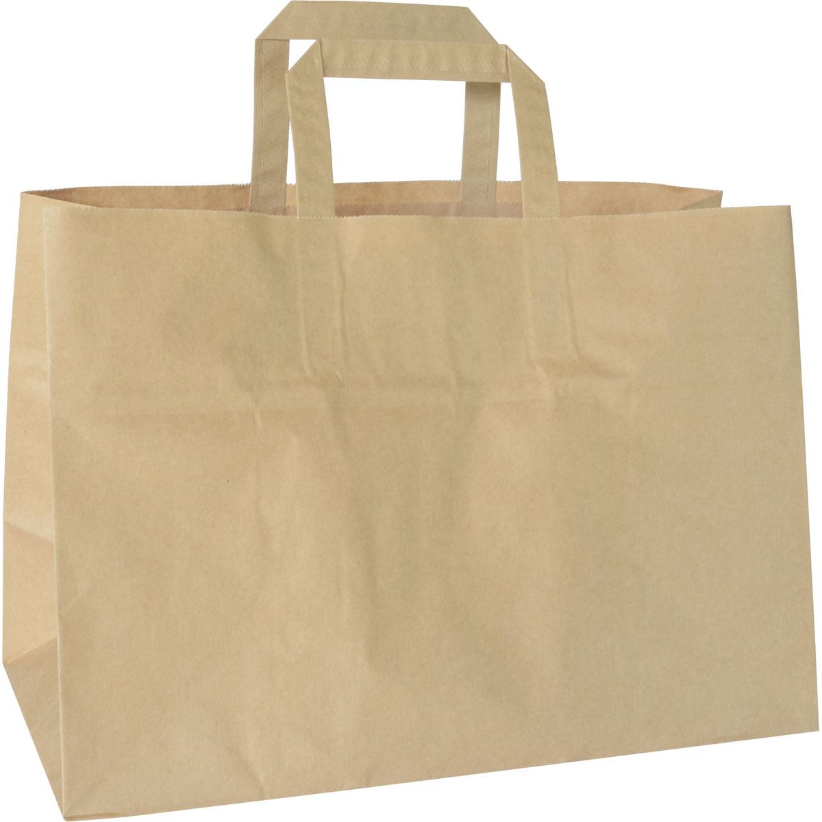 Take-Away Tasche Braun Papier FSC 360x170x257 | Packung (200 Stück)