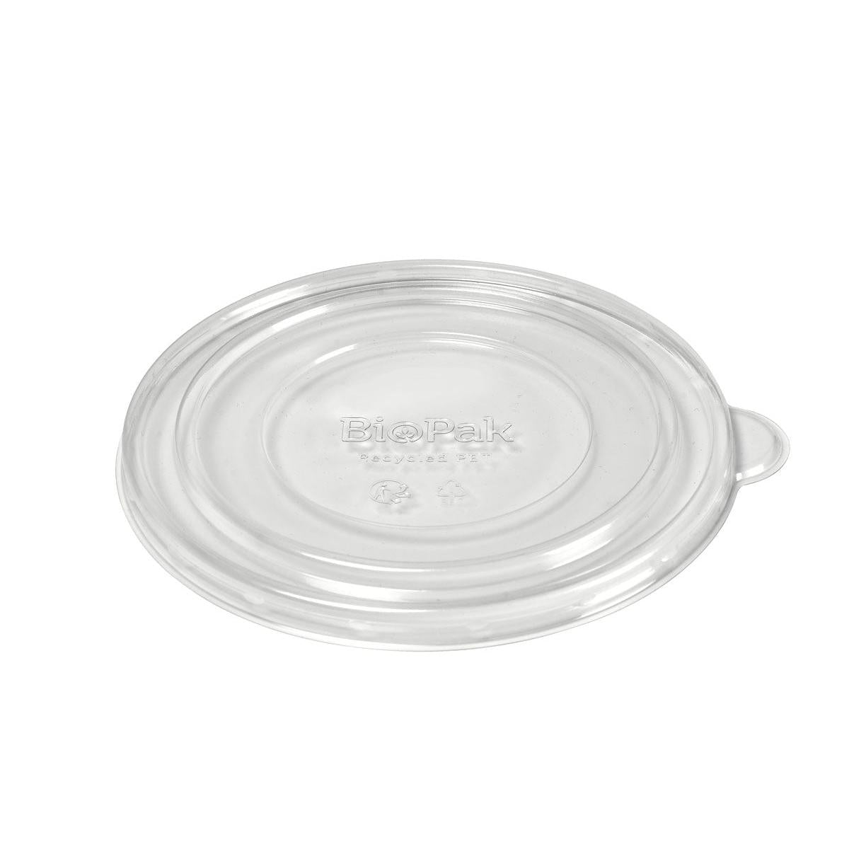 Deckel rPET Ronda WIDE Transparent 500/700 ml Transparent Karton FSC/PLA 166x154x10 | Packung (50 Stück)