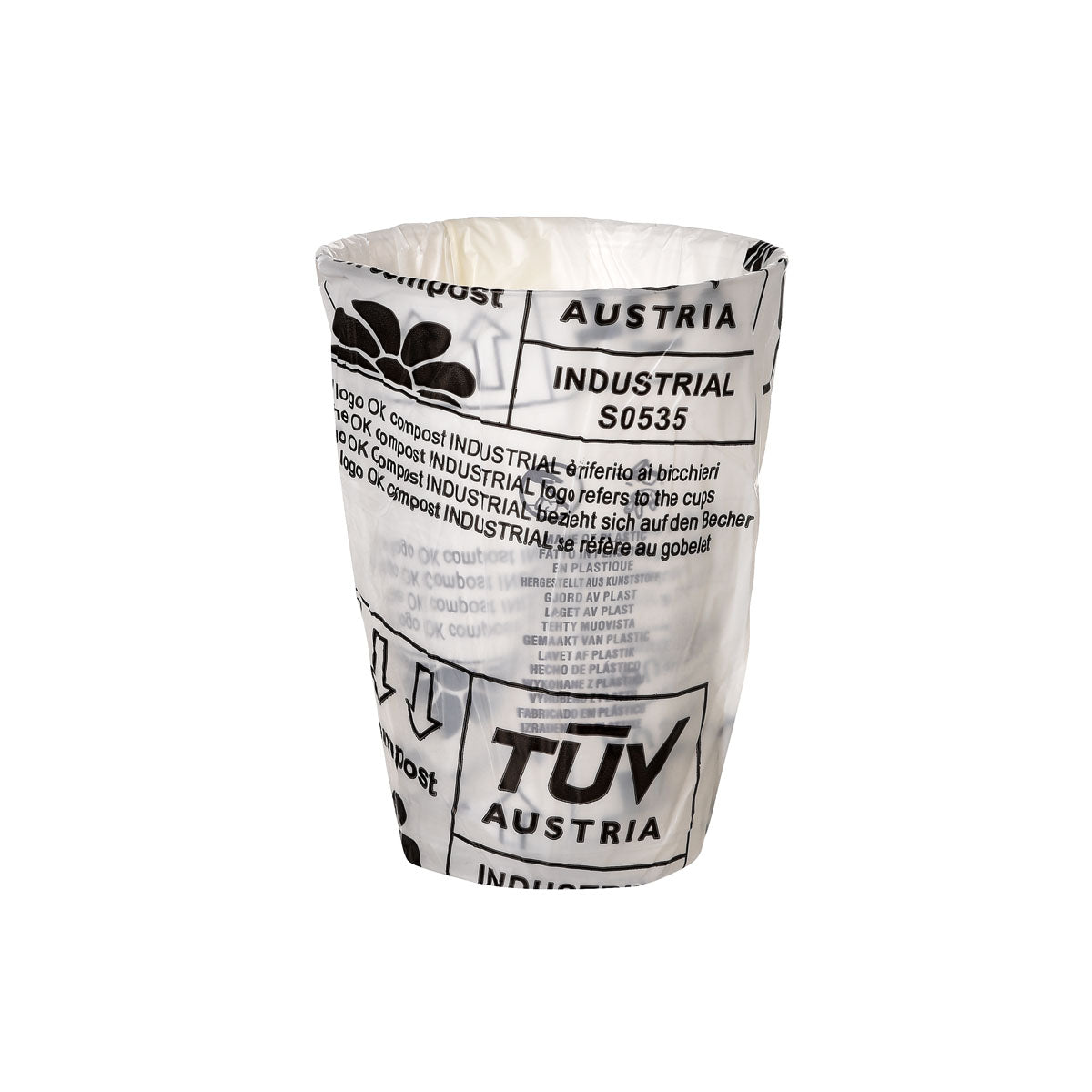 Glas, einzeln verpackt 250 ml, PLA Transparent PLA | Packung (500 Stück)