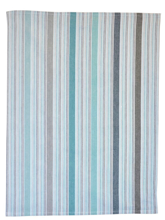 Geschirrtuch Streifen azur/grau