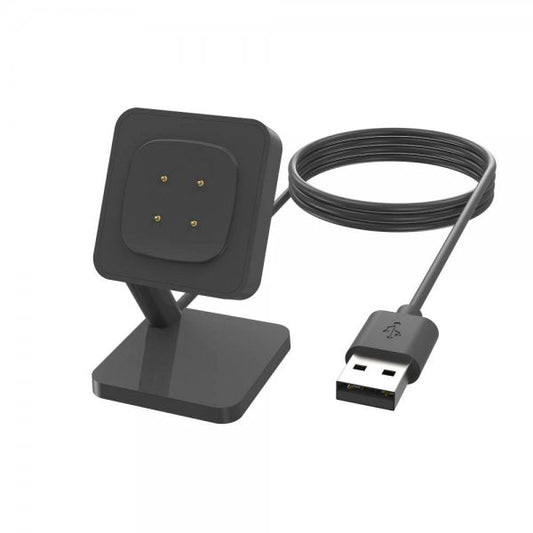 SYSTEM-S USB 2.0 snúra 100 cm hleðslustöð fyrir Fitbit Versa 4 3 Sense 2 1 snjallúr