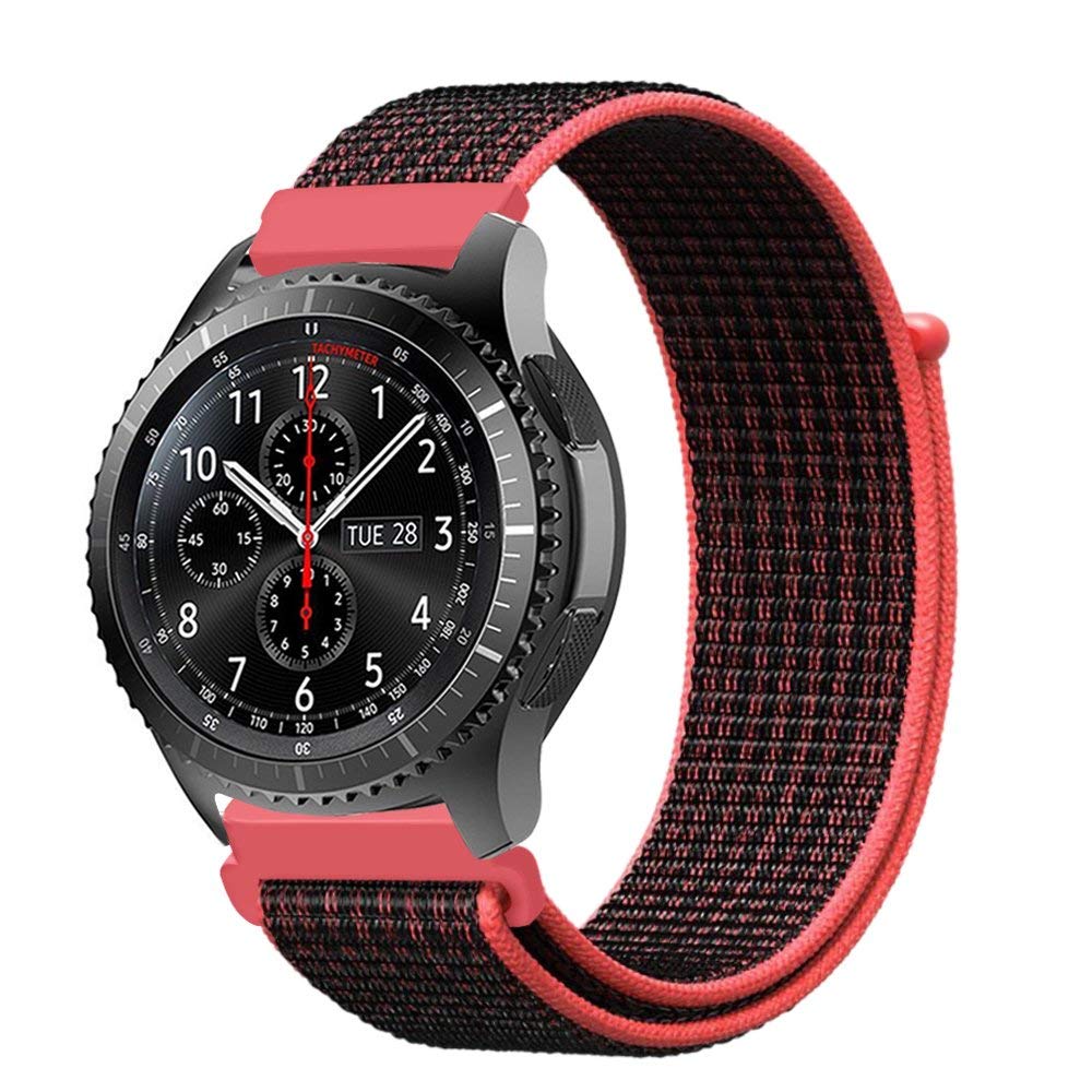 SYSTEM-S 20 mm nylonól fyrir Huawei Watch snjallúr í rauðu