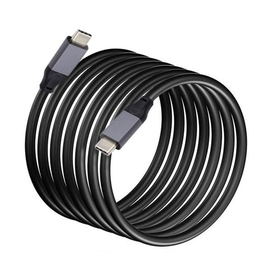 SYSTEM-S USB 3.1 Gen 2 Kabel 500 cm Typ C Stecker zu Stecker in Schwarz