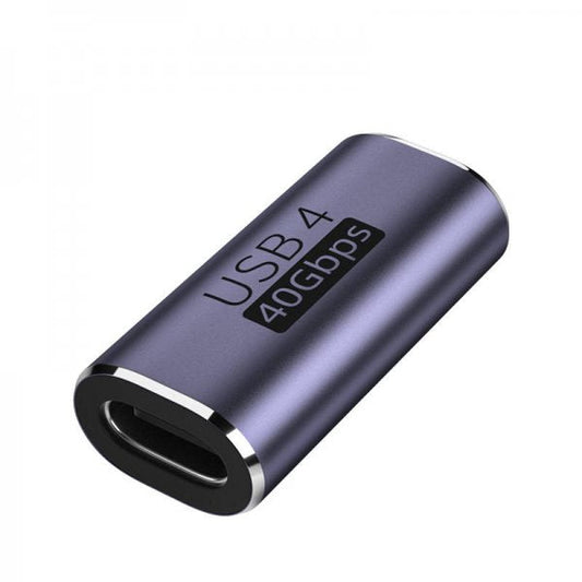 SYSTEM-S USB4 USB Adapter Type C Female to Female 40 Gbit/s USB 4.0 Cable in Gray