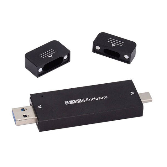SYSTEM-S NVME M-lykill M.2 NGFF millistykki í USB 3.1 Type C og 2.0 Type A tengi fyrir SATA SSD