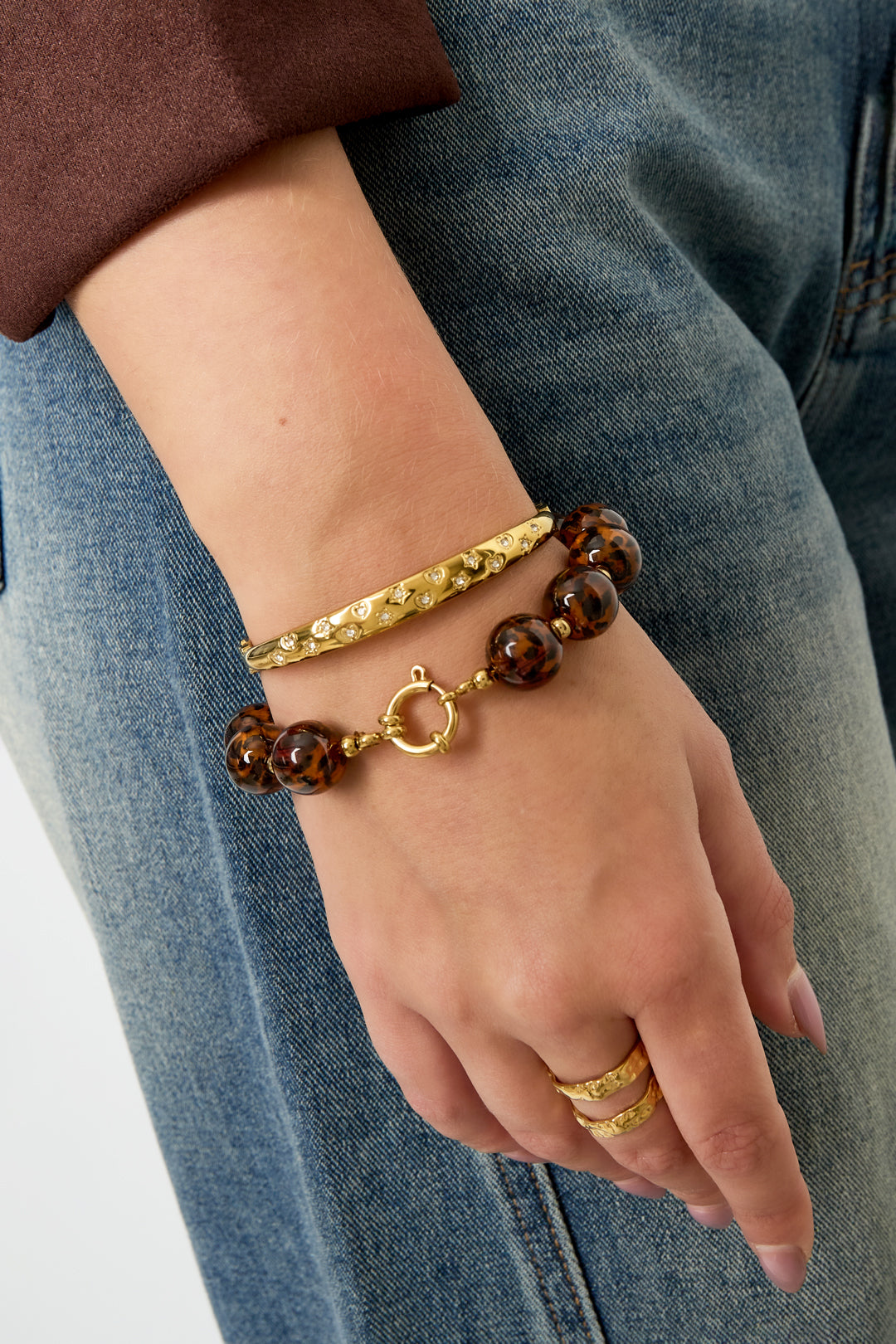 Acrylperlenarmbänder Perlen Retro Daily Classic Series Damenschmuck-14mm