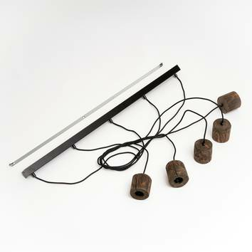 B-flokks Envostar Terra hengilampi, loftlampi, LED ljós, furu, dökk 984