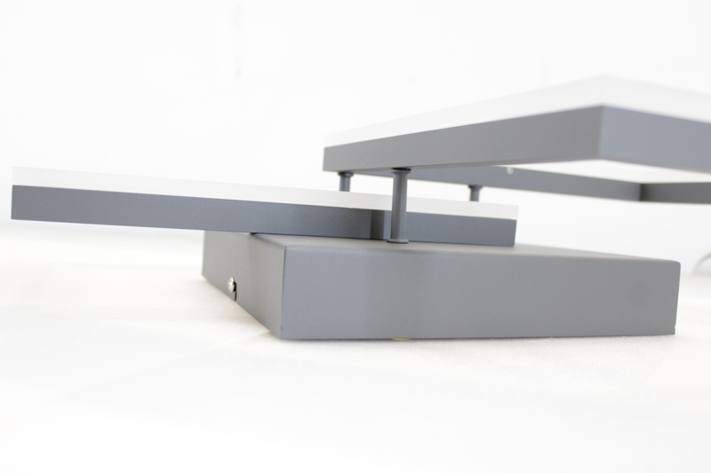 B-flokks Fabas Luce LED loftlampi Bard loftlampi 45x45 cm 2 ljósa LED antrasít