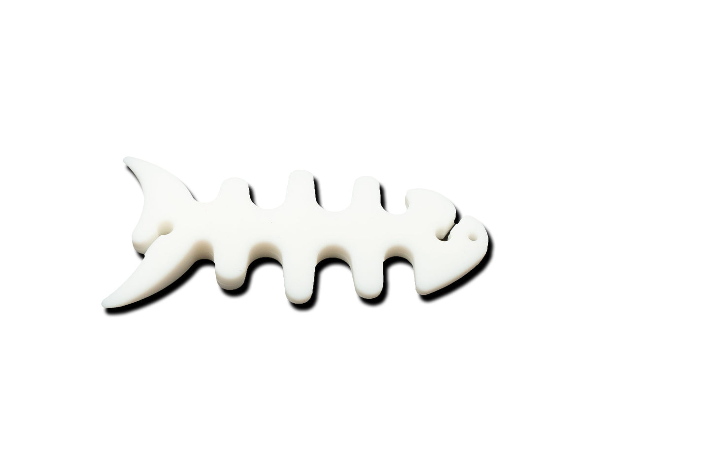 SYSTEM-S Cable Manager Wrap Cable Winder Fish Shape Silicone Winder Cable Protector for Headphones in White