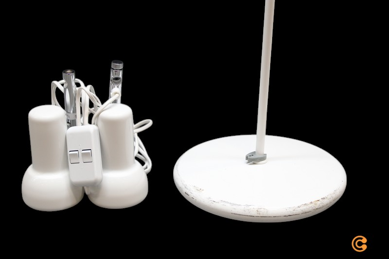 B-flokks Busch gólflampi með tveimur ljósum Eifel hvítur gólflampi Sjá texta/mynd