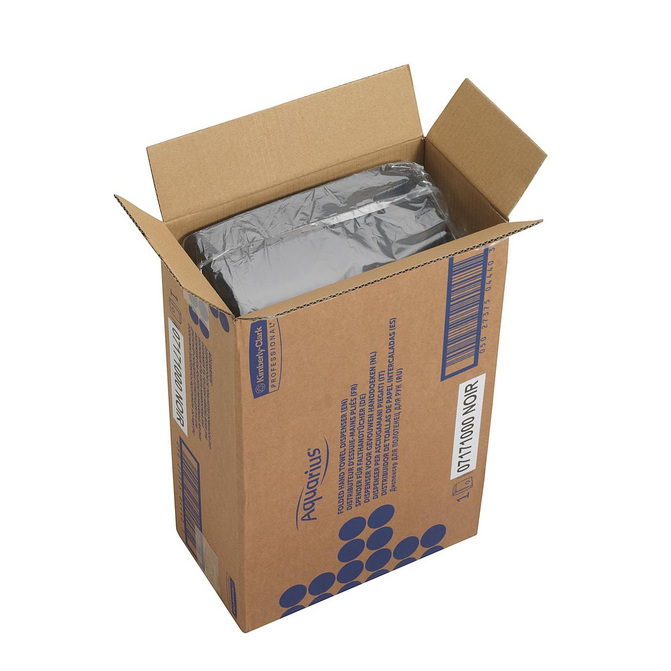 Aquarius™ Spender für gefaltete Handtücher - Interfold / Schwarz - 1 Dispenser | Karton (1 Spender)