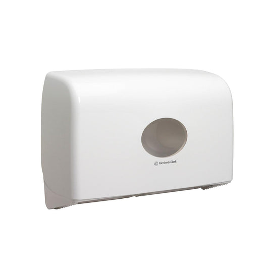Aquarius™ Toilet Tissue Spender - Doppelrollen-Spender für Jumbo Toilet Tissue Mini / Weiß - 1 Dispenser | Karton (1 Spender)