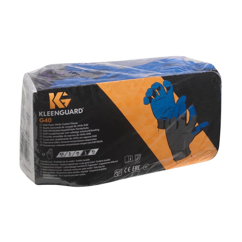 KleenGuard® G40 Schaumbeschichtete Handschuhe - handspezifisch / Blau