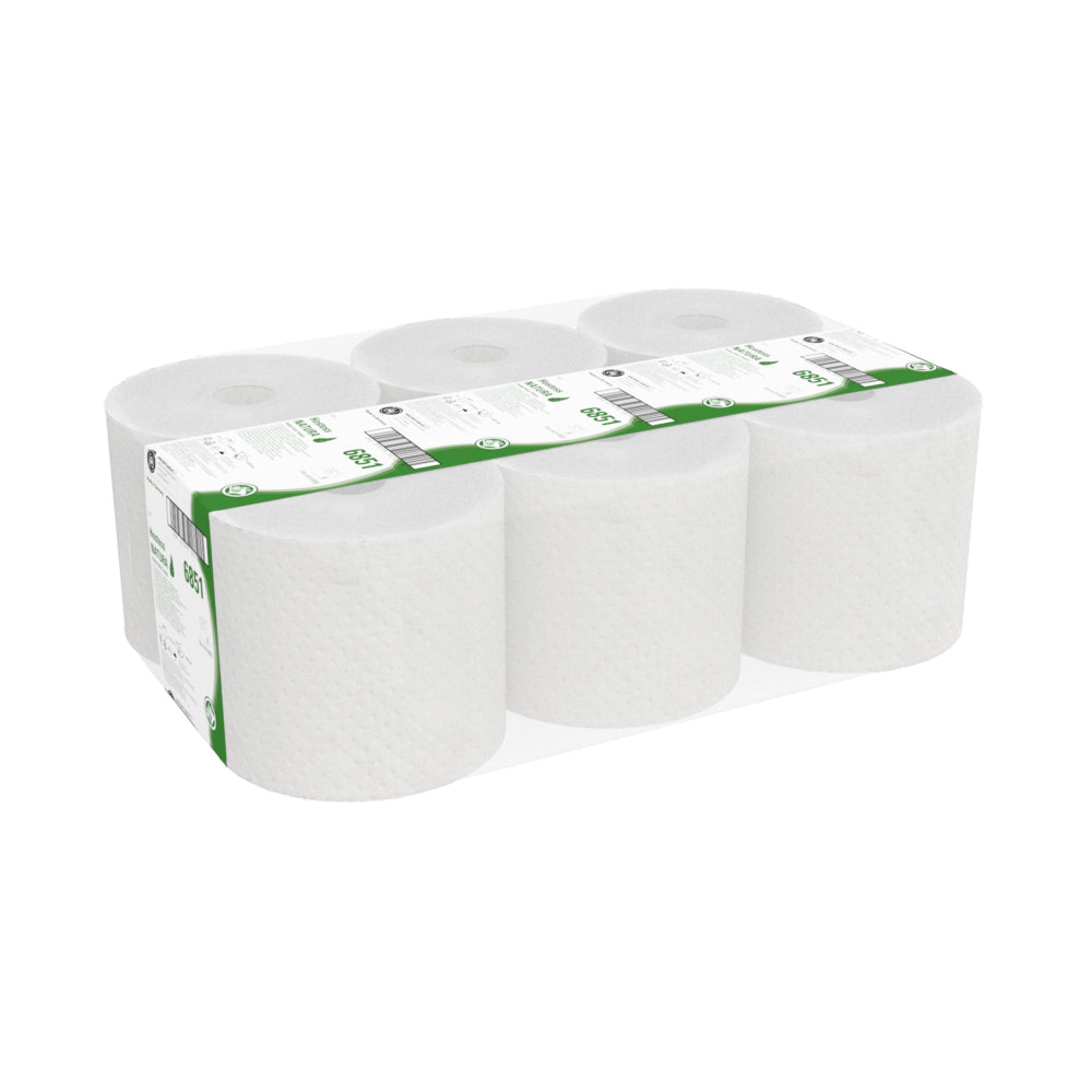 Hostess™ NATURA Rollenhandtücher - Rolle / Natur - 6 Rolls x 1 Sheet | Karton (6 Rollen)