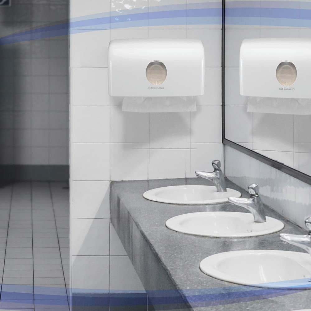 Aquarius™ Spender für gefaltete Handtücher - MultiFold / Weiß /Klein - 1 Dispenser | Karton (1 Spender)