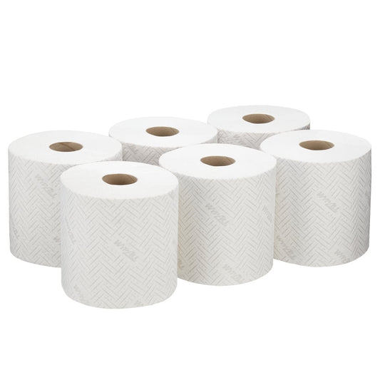 WypAll® L20 Papierwischtuch für Instandhaltungsarbeiten - Zentralentnahme / Weiß - 6 Rolls x 400 Sheets | Karton (6 Rollen)