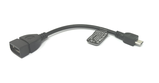 SYSTEM-S USB 2.0 cable 15 cm Micro B male to Type A female adapter in black