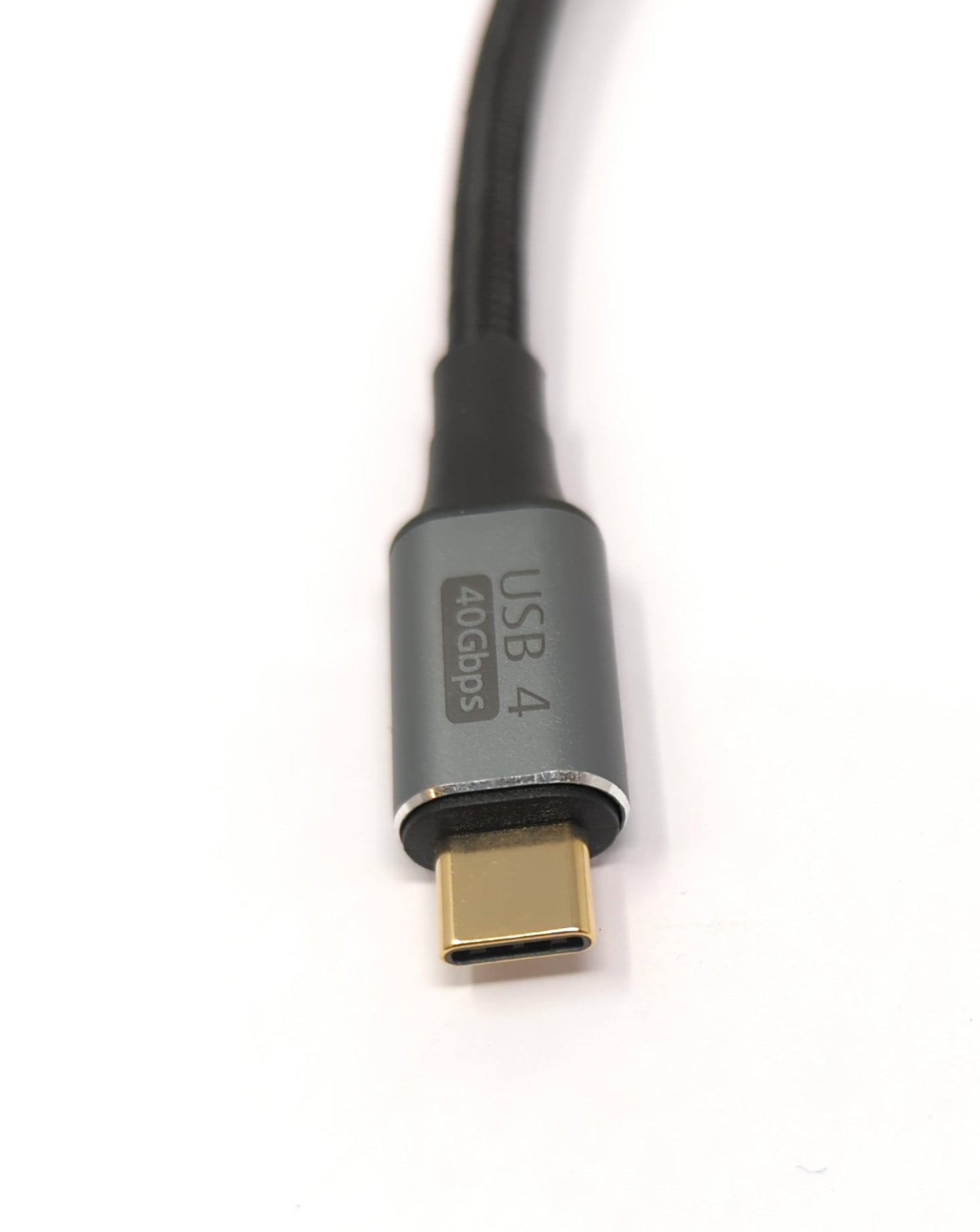 SYSTEM-S USB4 USB cable 80 cm Type C male to male 40 Gbit/s USB 4.0 braided angle