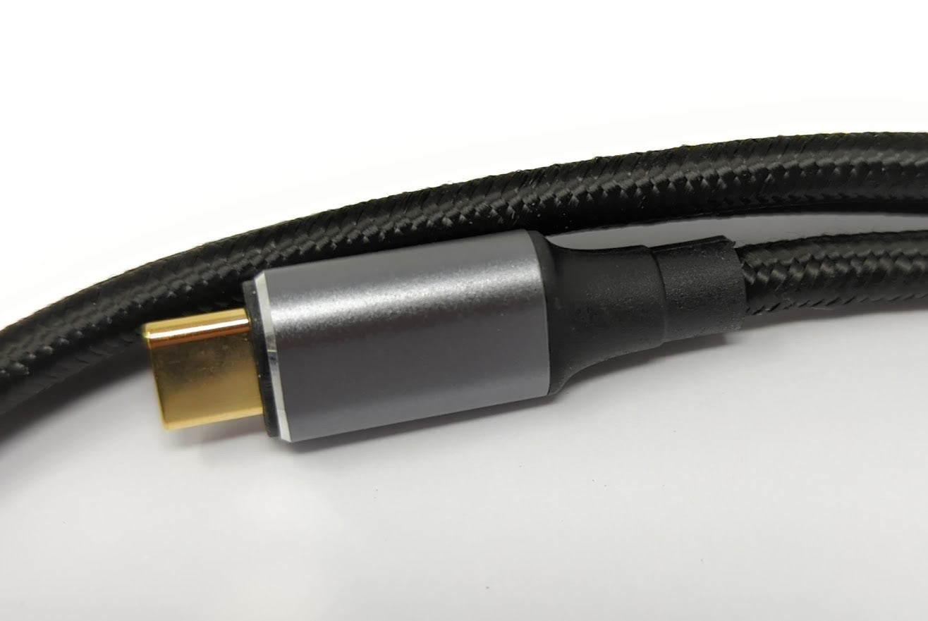 SYSTEM-S USB4 USB snúra 200 cm Tegund C karlkyns í karlkyns 20 Gbit/s USB 4.0 fléttuð svört