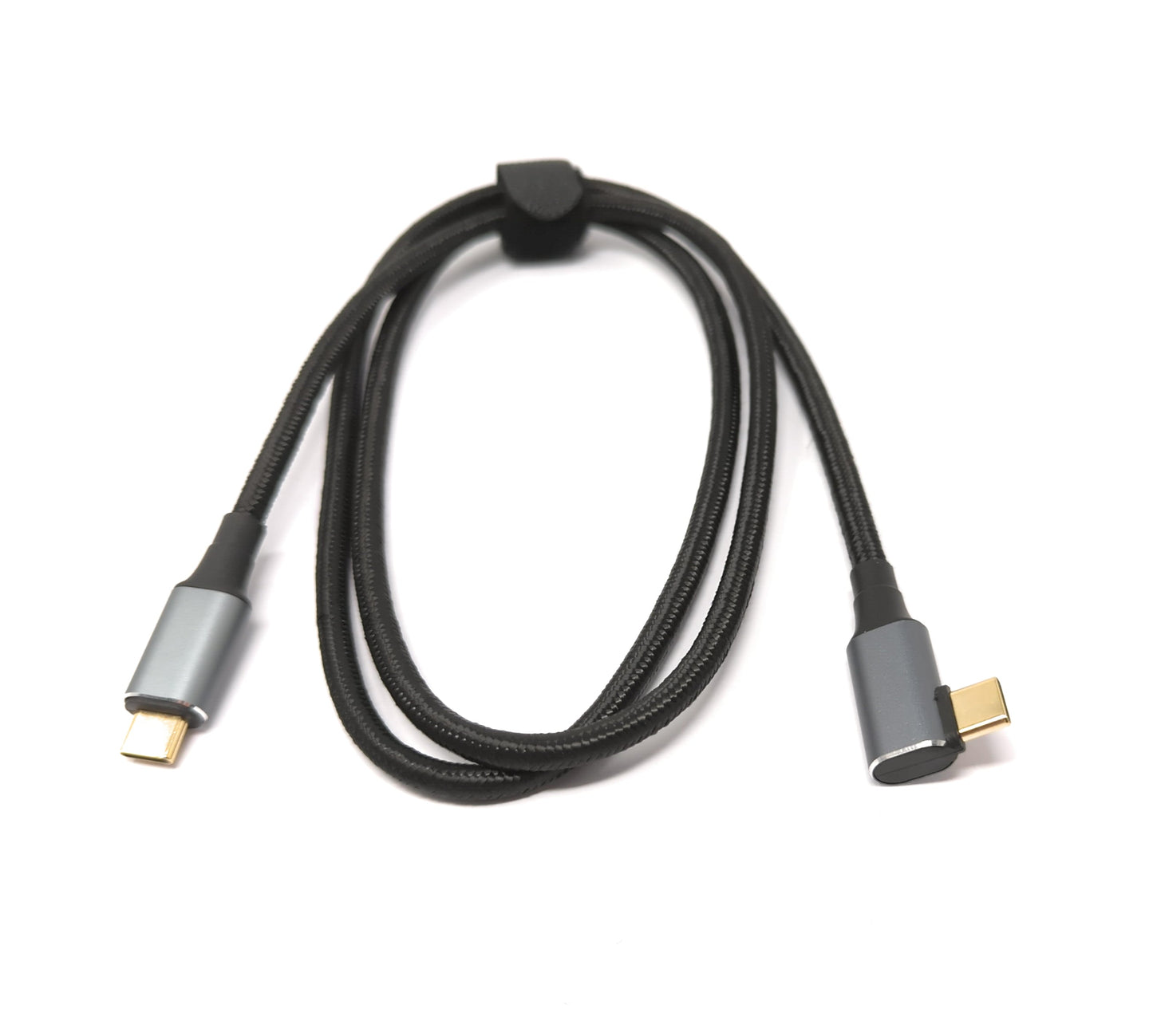 SYSTEM-S USB4 USB cable 80 cm Type C male to male 40 Gbit/s USB 4.0 braided angle