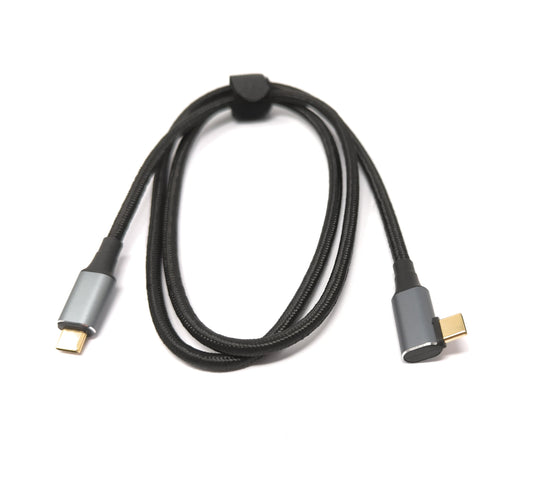 SYSTEM-S USB4 USB snúra 80 cm Tegund C karlkyns í karlkyns 40 Gbit/s USB 4.0 fléttaður vinkull