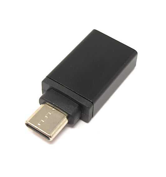 SYSTEM-S USB 3.1 millistykki af gerðinni C karlkyns í 3.0 A kvenkyns snúra í svörtu