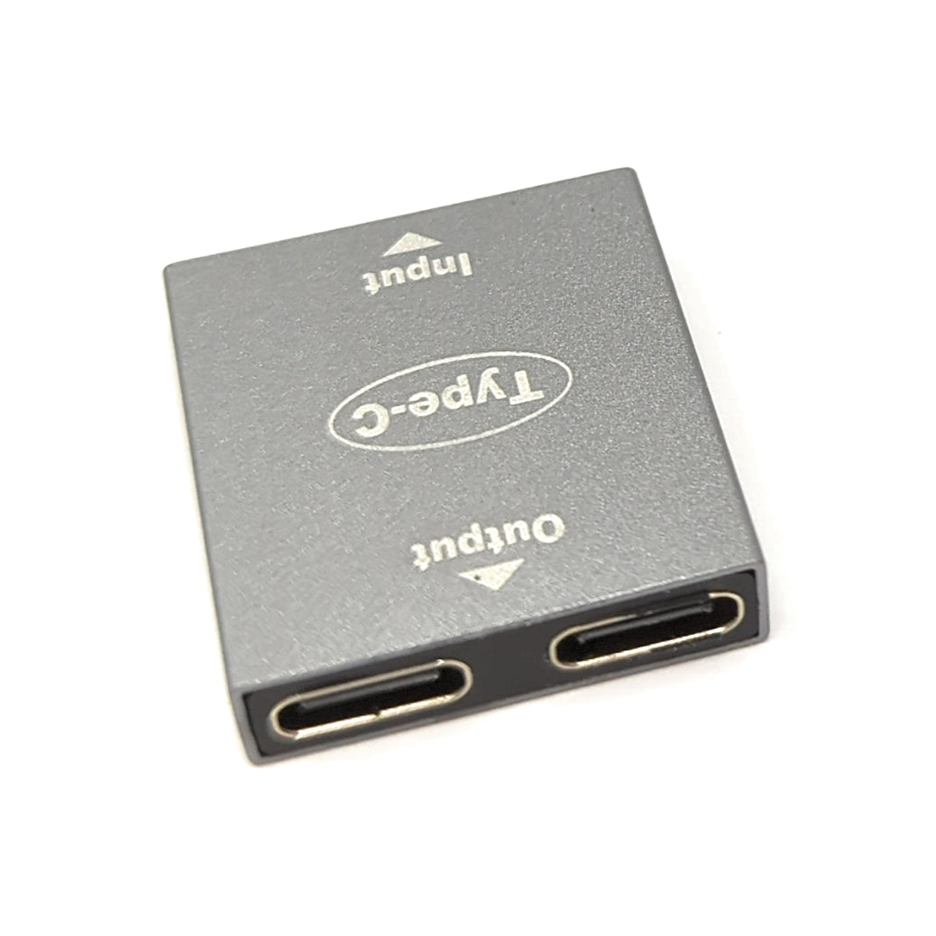 SYSTEM-S USB 3.1 Y millistykki af gerðinni C kvenkyns í 2x kvenkyns snúru í gráu