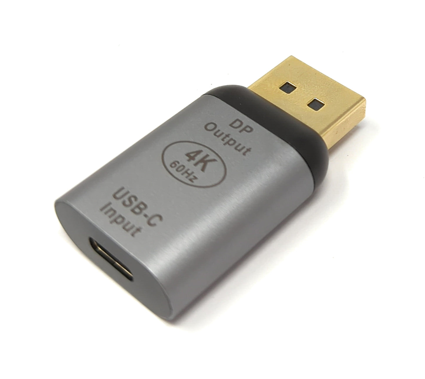 SYSTEM-S USB millistykki 3.1 Type C kvenkyns í DisplayPort karlkyns einátta DP 4K kapall í gráu