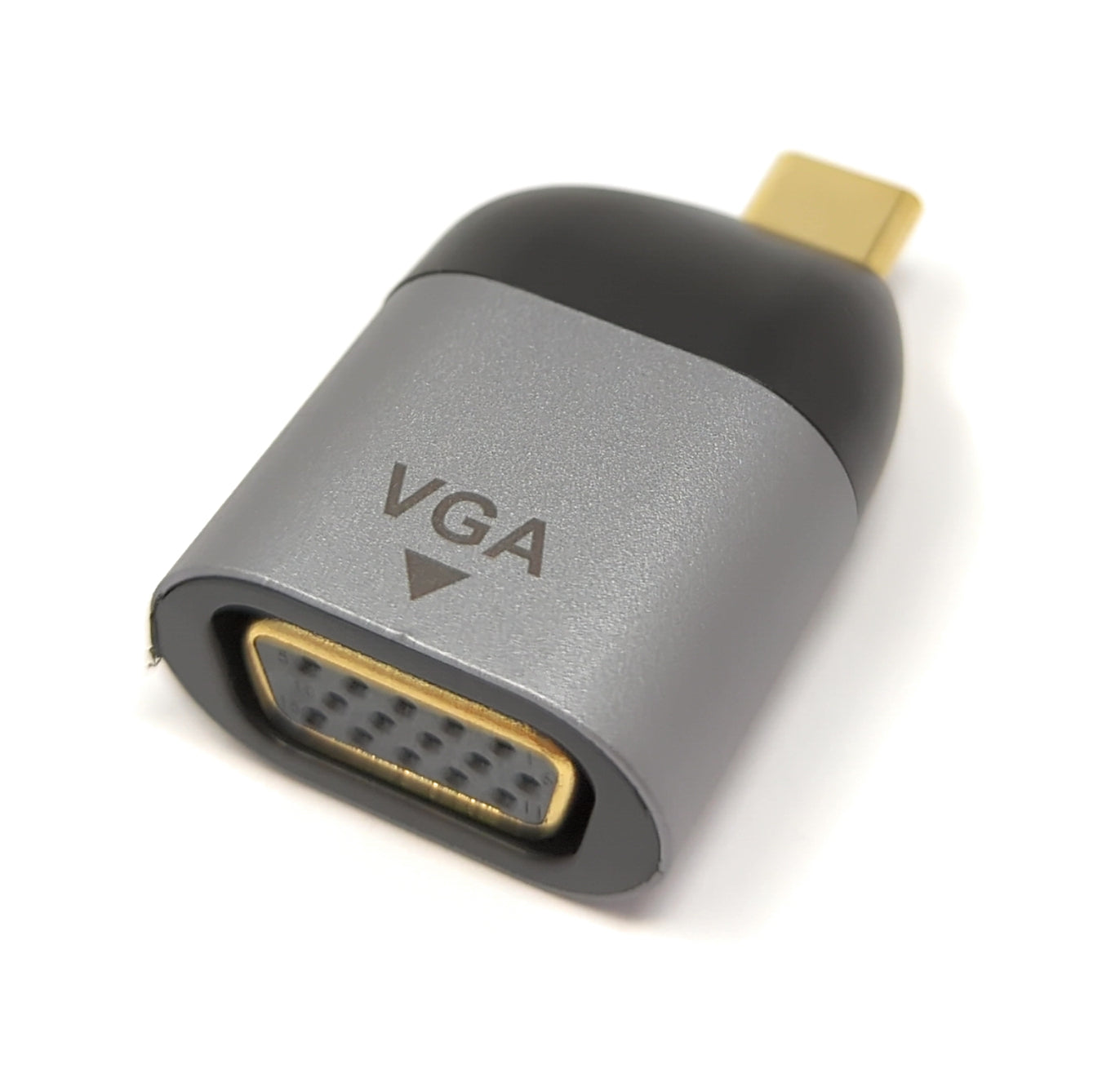 SYSTEM-S VGA millistykki kvenkyns í USB 3.1 Type C karlkyns snúru í gráu