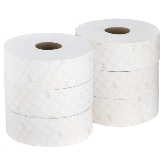 Scott® ESSENTIAL™ Toilettenpapier - Jumbo / Weiß - 6 Rolls x 1053 Toilet Tissue Sheets | Karton (6 Rollen)