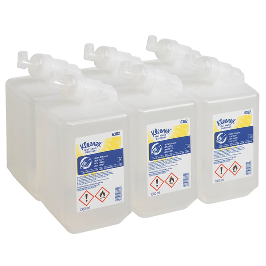 Kleenex® Extra Gel Händedesinfizieren - Kassette / Transparent /1 Ltr - 6 Cassettes | Karton (6 Kartuschen)