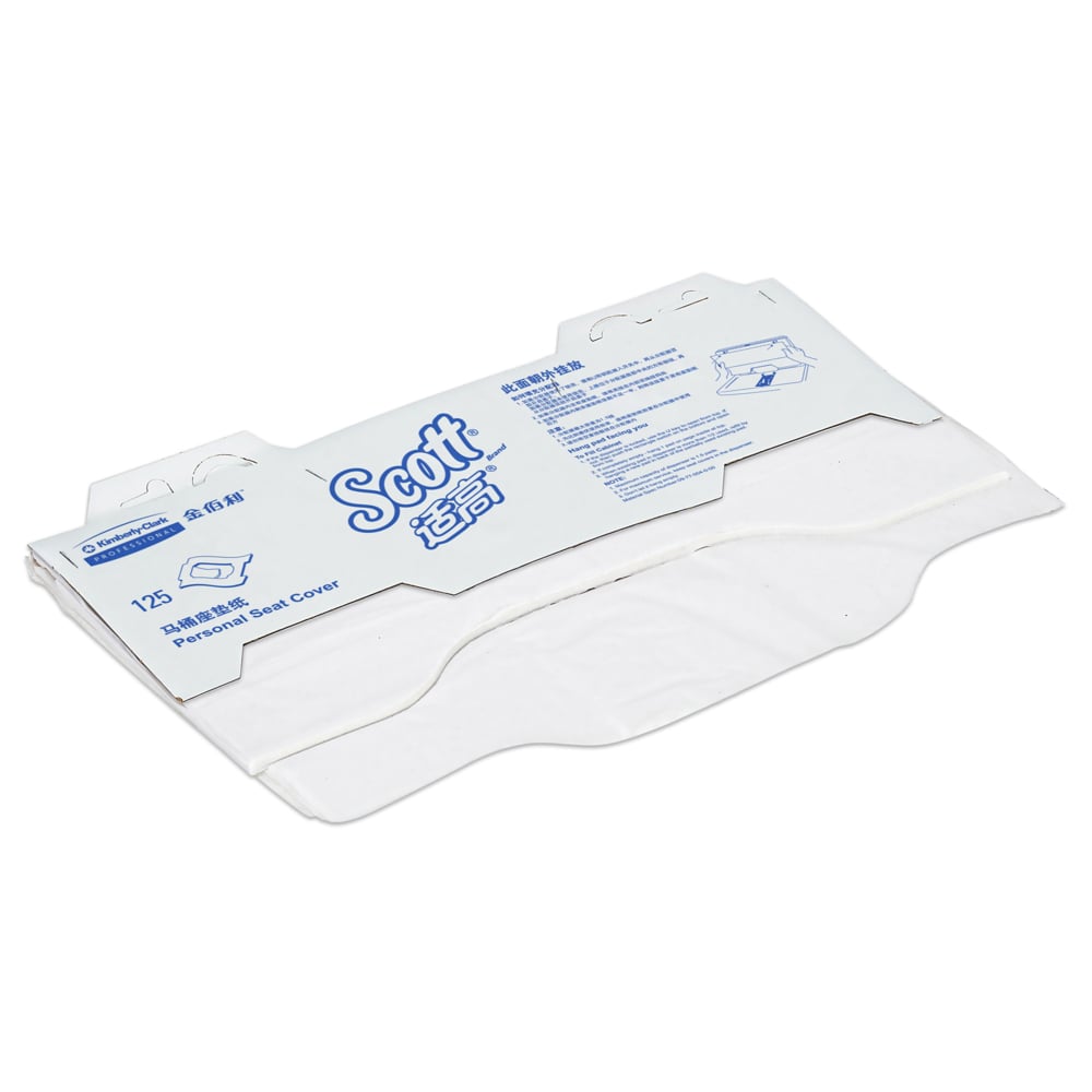 Scott® Toilettensitzauflagen - Weiß - 24 Bags x 125 Packs | Karton (24 Beutel)